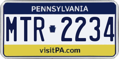 PA license plate MTR2234