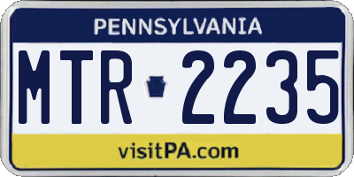 PA license plate MTR2235