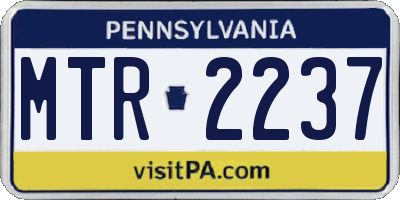 PA license plate MTR2237