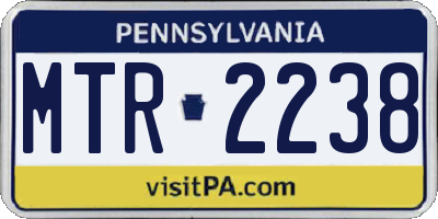 PA license plate MTR2238