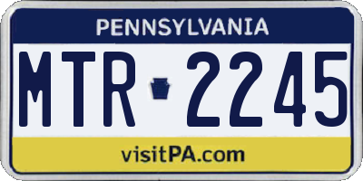 PA license plate MTR2245