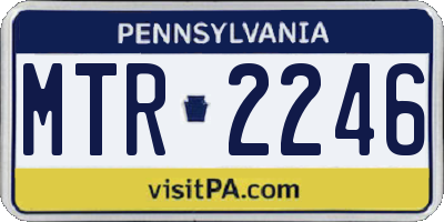 PA license plate MTR2246