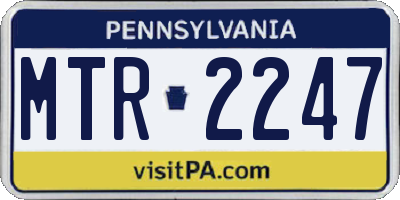 PA license plate MTR2247