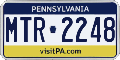 PA license plate MTR2248