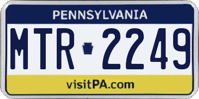 PA license plate MTR2249