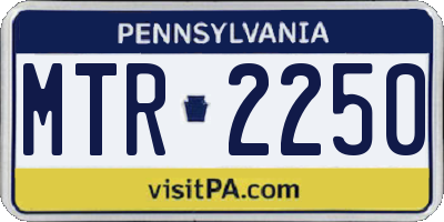 PA license plate MTR2250