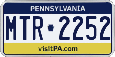 PA license plate MTR2252