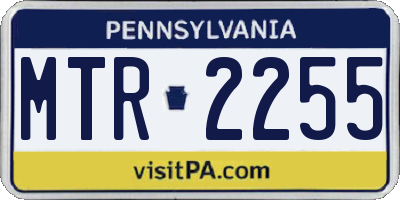 PA license plate MTR2255