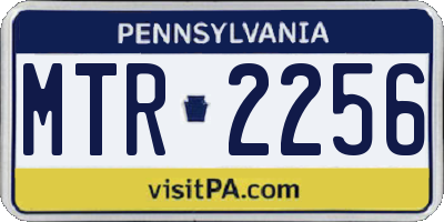 PA license plate MTR2256