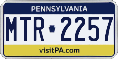 PA license plate MTR2257