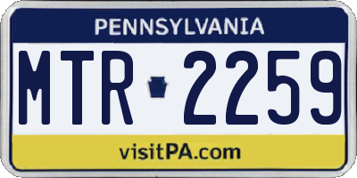 PA license plate MTR2259