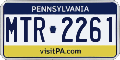 PA license plate MTR2261