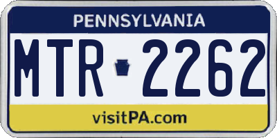 PA license plate MTR2262