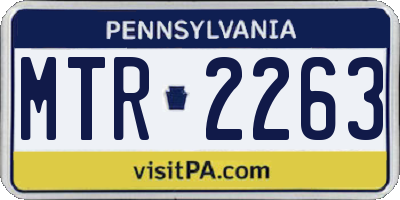 PA license plate MTR2263