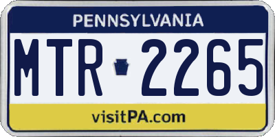 PA license plate MTR2265