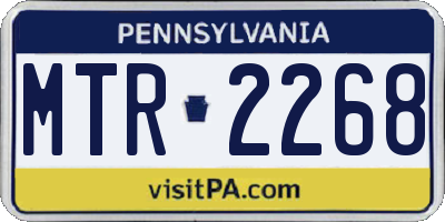 PA license plate MTR2268
