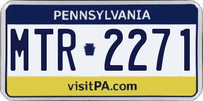 PA license plate MTR2271
