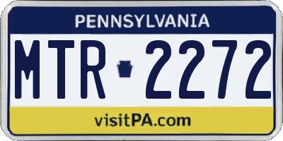 PA license plate MTR2272