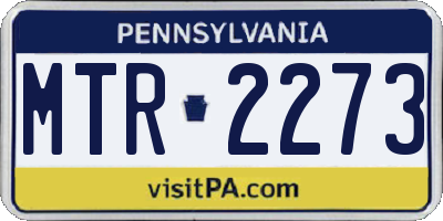PA license plate MTR2273