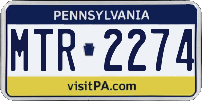 PA license plate MTR2274