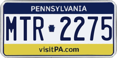 PA license plate MTR2275