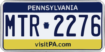 PA license plate MTR2276