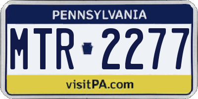 PA license plate MTR2277