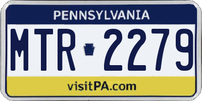 PA license plate MTR2279