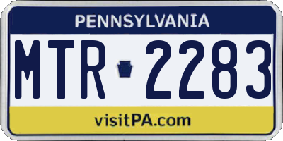 PA license plate MTR2283