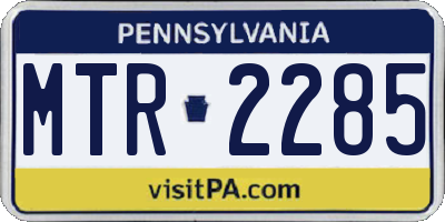 PA license plate MTR2285