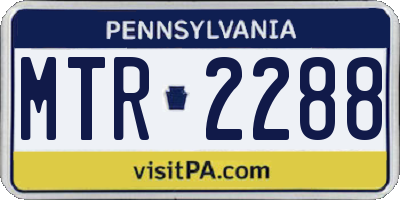 PA license plate MTR2288