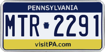 PA license plate MTR2291