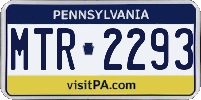 PA license plate MTR2293