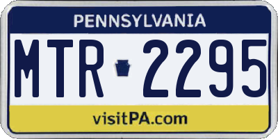 PA license plate MTR2295