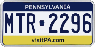 PA license plate MTR2296