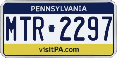 PA license plate MTR2297