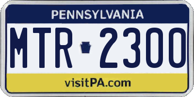 PA license plate MTR2300