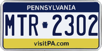 PA license plate MTR2302