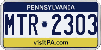 PA license plate MTR2303