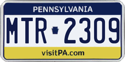 PA license plate MTR2309