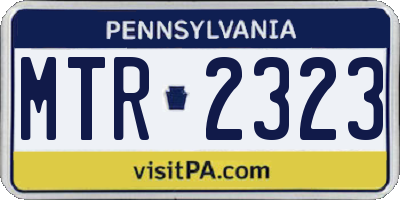 PA license plate MTR2323