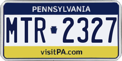 PA license plate MTR2327