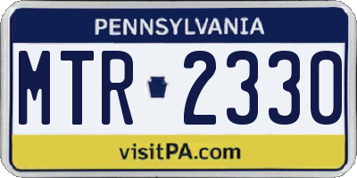 PA license plate MTR2330