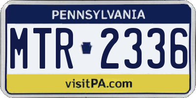 PA license plate MTR2336