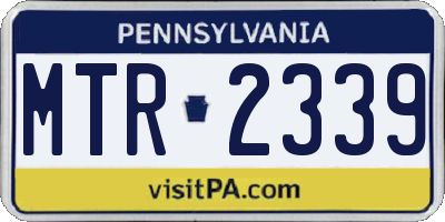 PA license plate MTR2339