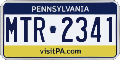 PA license plate MTR2341