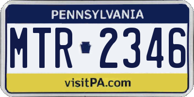 PA license plate MTR2346
