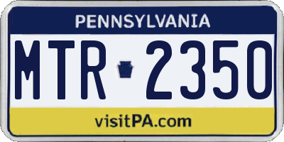 PA license plate MTR2350