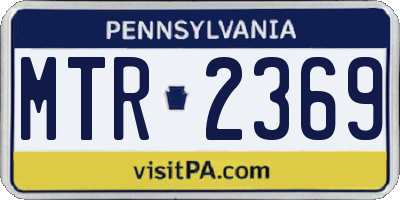 PA license plate MTR2369