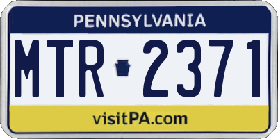 PA license plate MTR2371